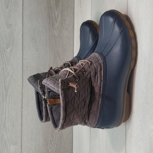 Sperry Womens Ankle Duck Boots Rubber Shoes sz 9M - Picture 2 of 12